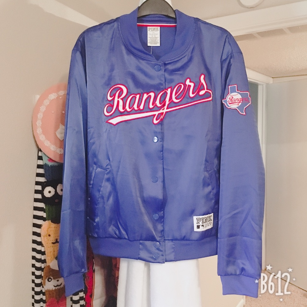 MLB Texas Rangers Satin Bomber - NWT